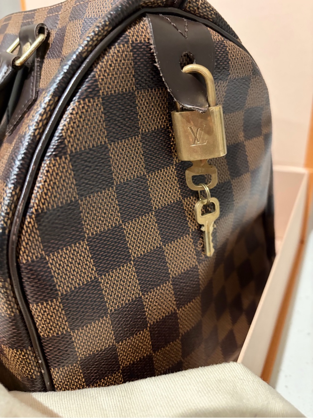 Louis Vuitton Brown Damier Ebene Speedy/Duffel Bag - Picture 3 of 9